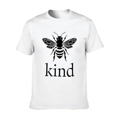Unisex Cotton T-Shirt Bee Kind Graphic Tee Crewneck Short Sleeve Shirt