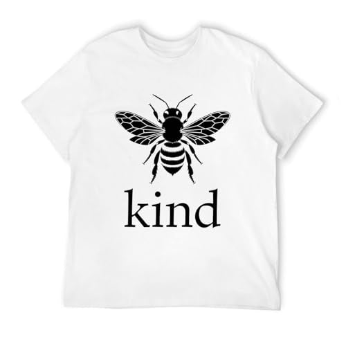 Unisex Cotton T-Shirt Bee Kind Graphic Tee Crewneck Short Sleeve Shirt