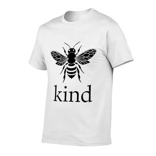 Unisex Cotton T-Shirt Bee Kind Graphic Tee Crewneck Short Sleeve Shirt