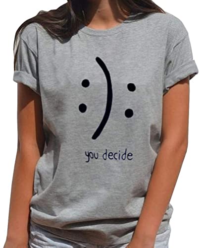 BLACKMYTH Women's T-Shirts Cotton Funny Graphic Design Casual Short Sleeve Top Tees