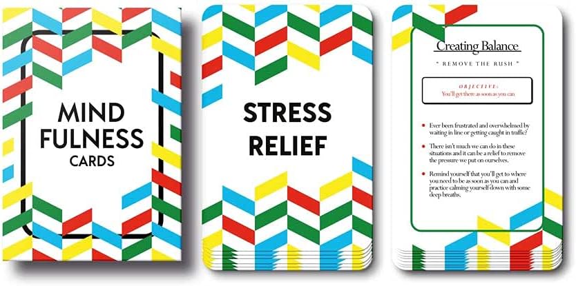 Allura & Arcia 52 Mindfulness Cards - Stress Less, Mindful Meditation, Gratitude, Kindness, Self Care & Relaxation