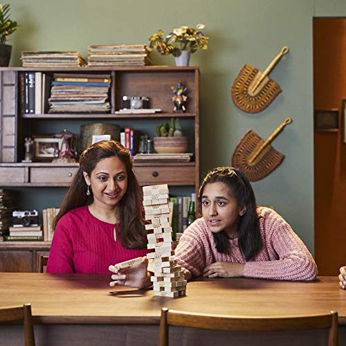 Hasbro Gaming Jenga Wooden Blocks Stacking Tumbling Tower Game | Party Games for Kids & Families | Easter Basket Stuffers | Ages 6+ (Amazon Exclusive)
