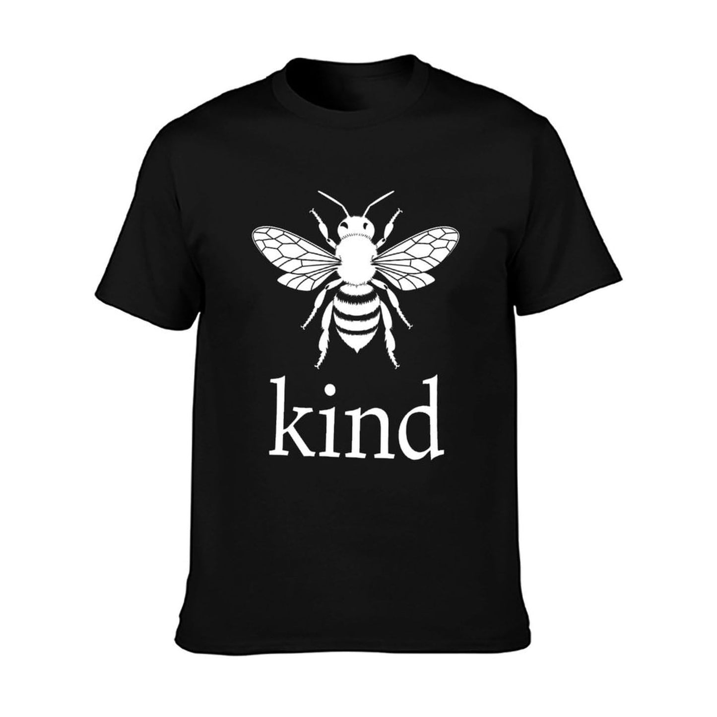 Unisex Cotton T-Shirt Bee Kind Graphic Tee Crewneck Short Sleeve Shirt