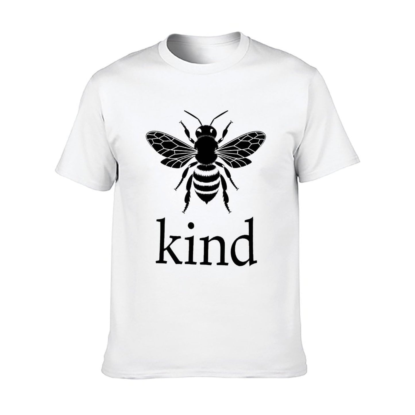 Unisex Cotton T-Shirt Bee Kind Graphic Tee Crewneck Short Sleeve Shirt