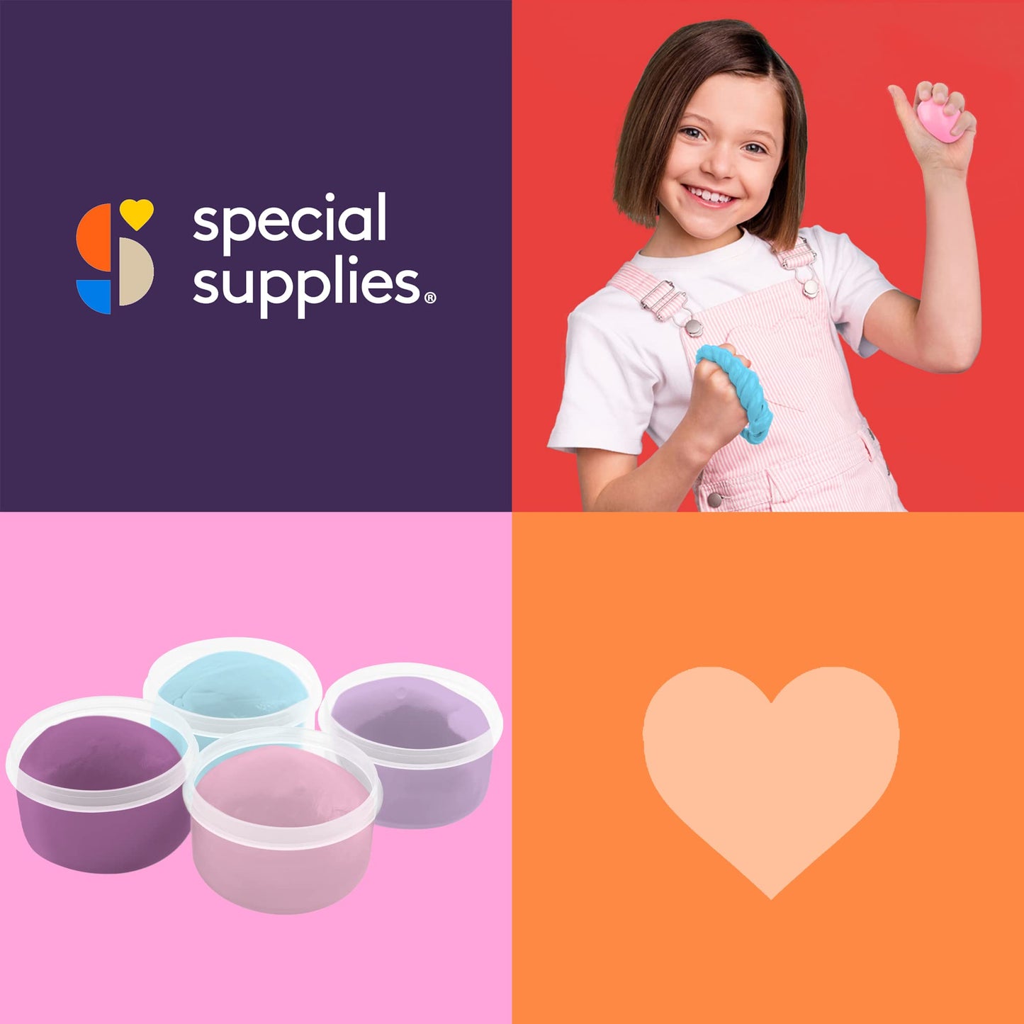 Special Supplies Therapy Putty for Teens and Adults - Resistive Hand Exercise Stress Relief Therapy Putty Kit, Set of 4 Strengths, Three Ounces of Each Putty (Primary Colors)