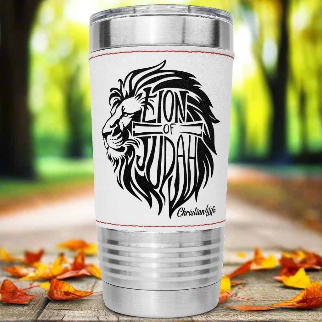 Lion of Judah 20oz Insulated Baseball Tumbler - Christian Gift (Add an optional personalized name or message), Stainless Steel Tumbler