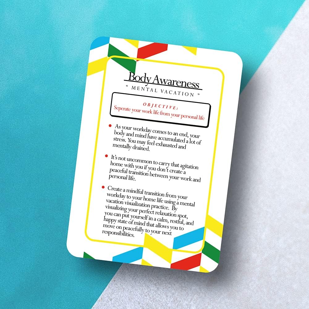 Allura & Arcia 52 Mindfulness Cards - Stress Less, Mindful Meditation, Gratitude, Kindness, Self Care & Relaxation