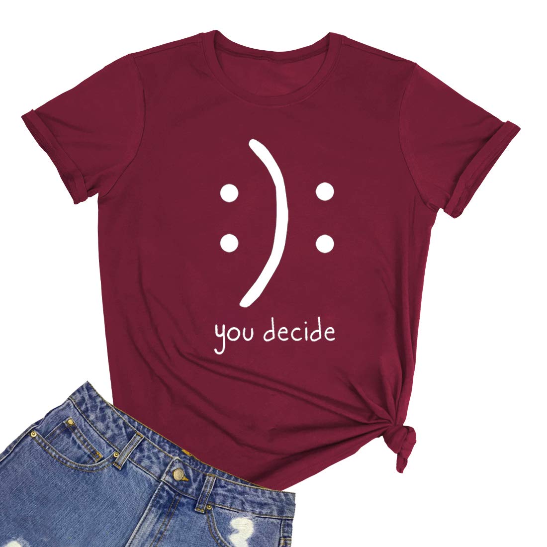 BLACKMYTH Women's T-Shirts Cotton Funny Graphic Design Casual Short Sleeve Top Tees