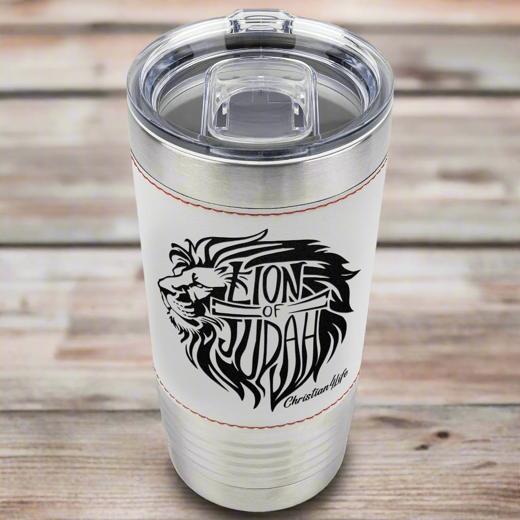 Lion of Judah 20oz Insulated Baseball Tumbler - Christian Gift (Add an optional personalized name or message), Stainless Steel Tumbler