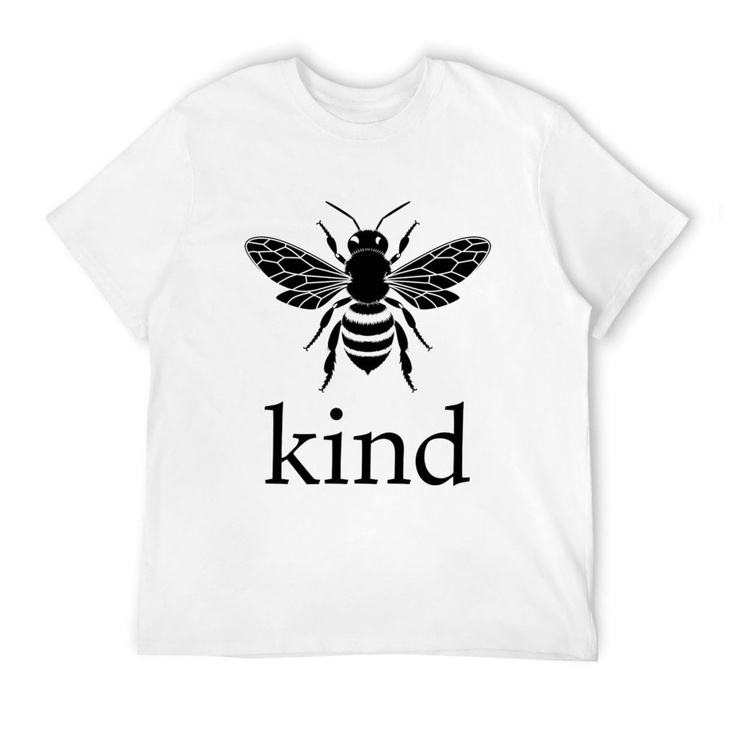 Unisex Cotton T-Shirt Bee Kind Graphic Tee Crewneck Short Sleeve Shirt
