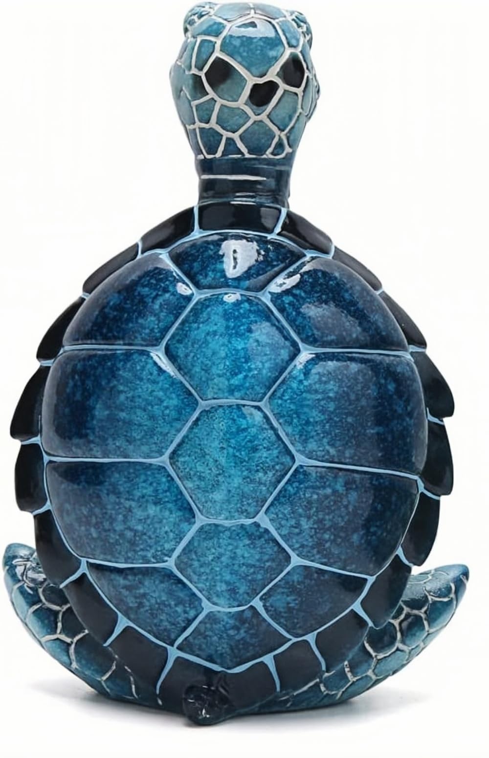 VVGIFTS Sea Turtle Meditation Yoga Decor, Garden Figurine Sea Turtle Meditating Coastal Beach Decorations, Zen Yoga Resin Statue for Home Office Decorations (Put The Palm Separate)