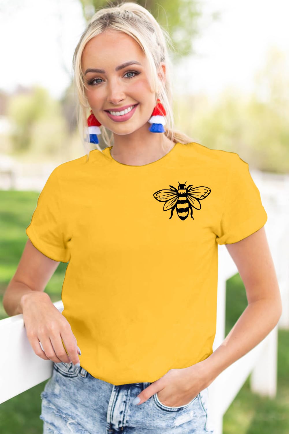 Bee T-Shirt for Women: Cute Bee Graphic Shirts Bee Kind T Shirt Funny Inspirational Casual Tees Tops