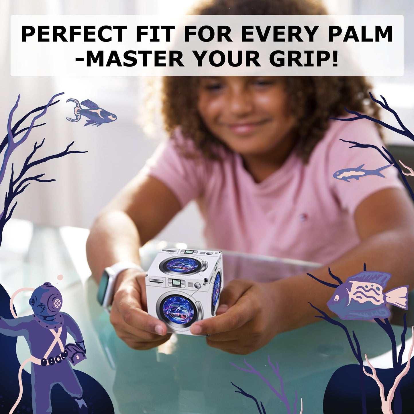 SHASHIBO Shape Shifting Box - STEM Magnetic Fidget Cube That Transforms Into Over 70 Shapes, Download Fun in Motion Toys Mobile App (Mystic Ocean)