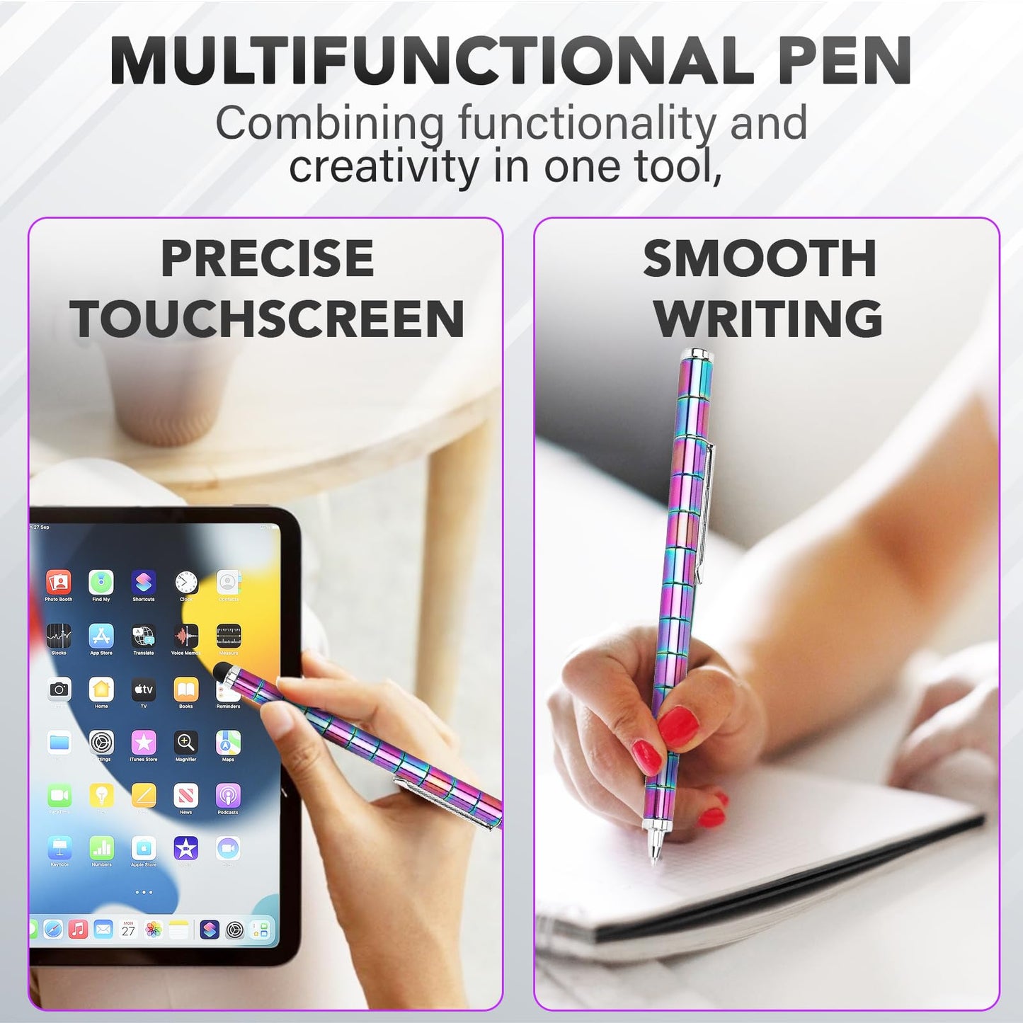 Magnetic Fidget Pen Toys - Multifunctional Writing Novel Pen for Friends, Kids, Boys, Girls, Teens 8+, Office Teacher Birthday Party Gifts, Stress & Anxiety Relief(Black)