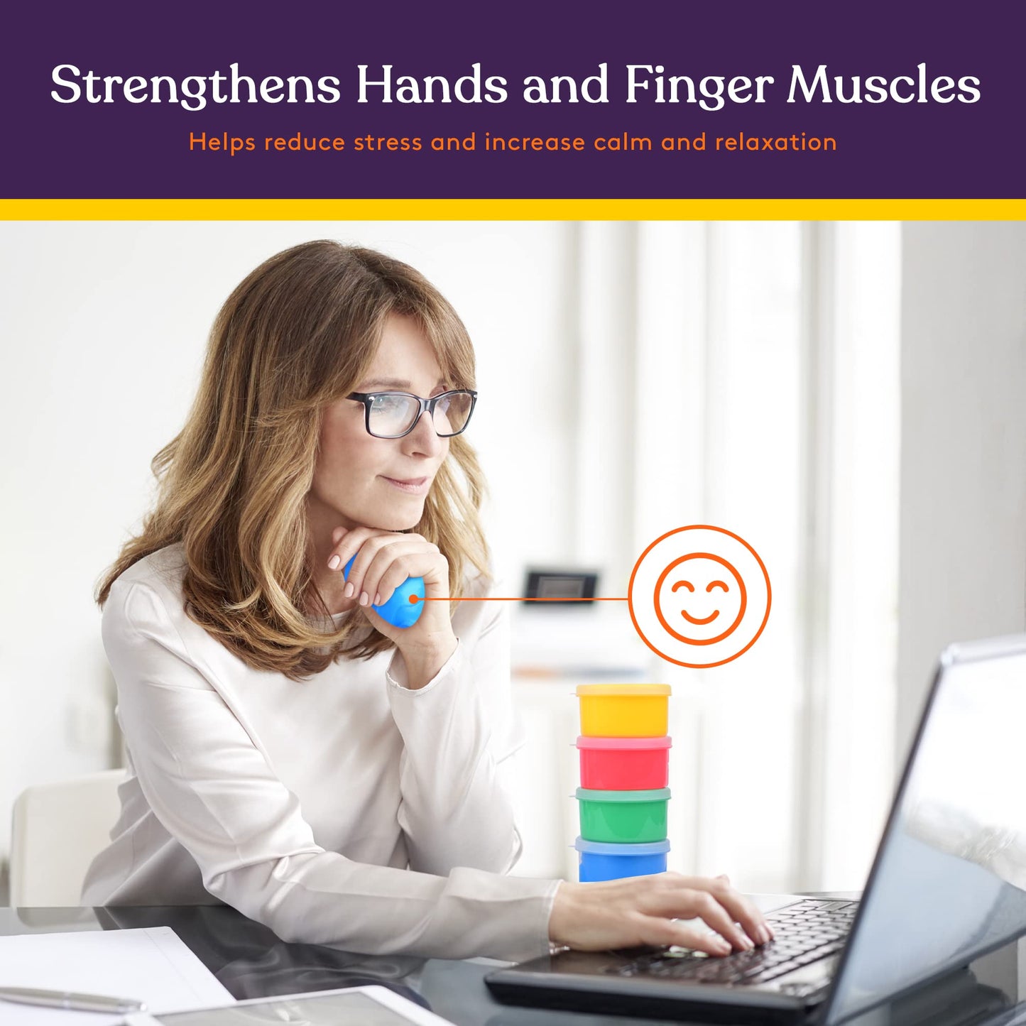 Special Supplies Therapy Putty for Teens and Adults - Resistive Hand Exercise Stress Relief Therapy Putty Kit, Set of 4 Strengths, Three Ounces of Each Putty (Primary Colors)