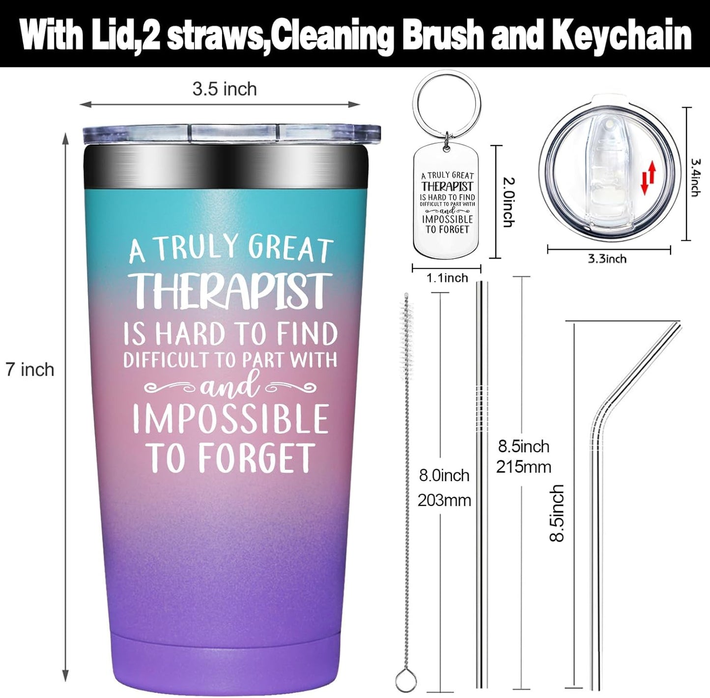 Therapist Gifts - Physical Therapist Gifts for Women - Nurses Week Christmas Gift for Therapy Mental Health Therapists - 20oz Tumbler