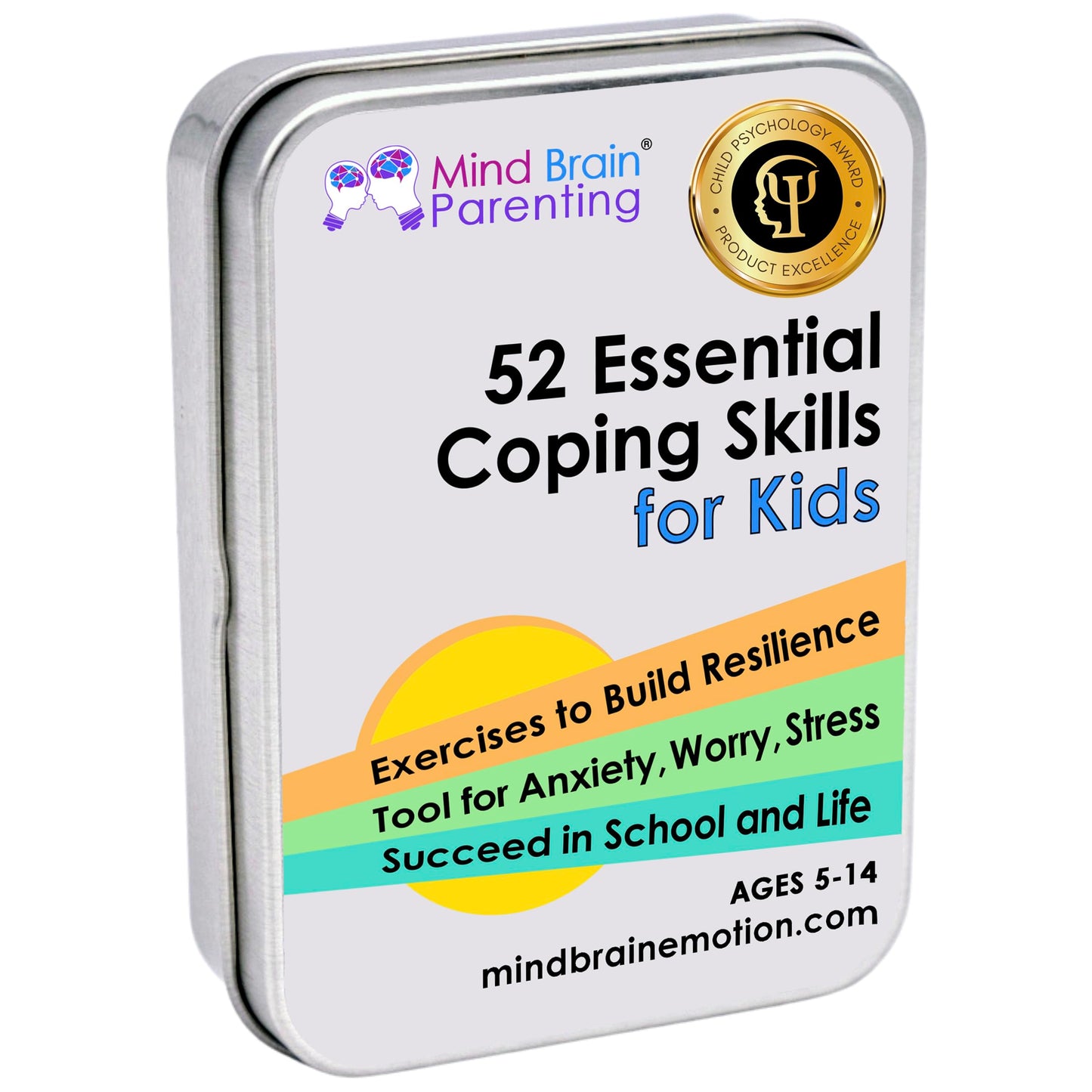 Mind Brain Emotion 52 Essential Coping Skills Cards - Self Care Exercises for Stress and Social Anxiety Relief - Resilience, Emotional Agility, Confidence Therapy Games for Teens, Adults