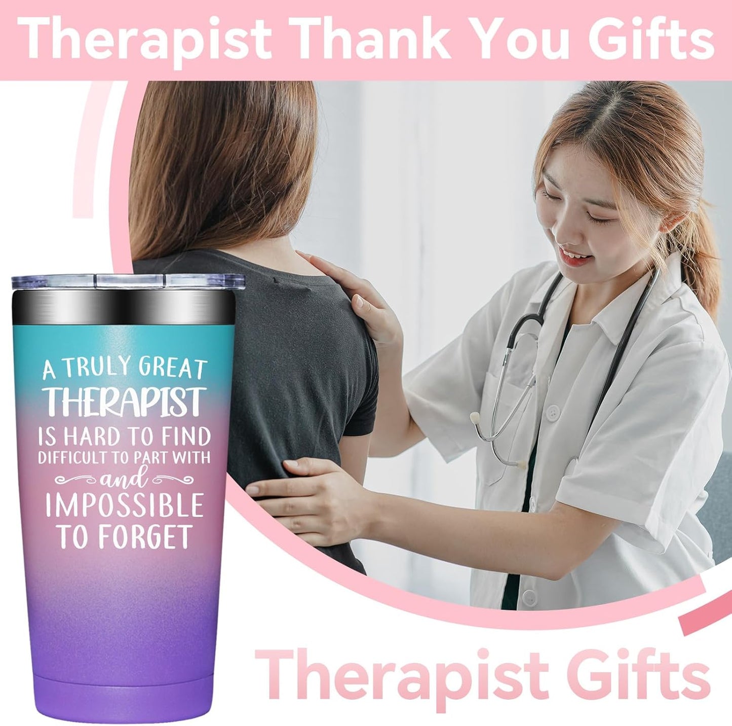 Therapist Gifts - Physical Therapist Gifts for Women - Nurses Week Christmas Gift for Therapy Mental Health Therapists - 20oz Tumbler