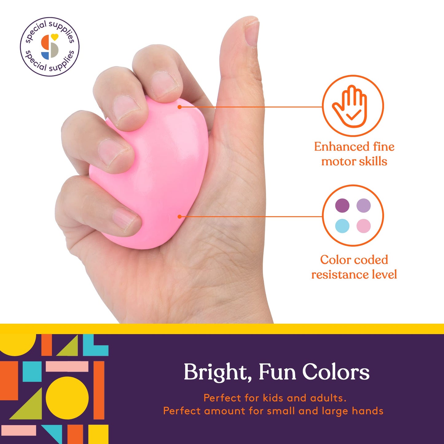 Special Supplies Therapy Putty for Teens and Adults - Resistive Hand Exercise Stress Relief Therapy Putty Kit, Set of 4 Strengths, Three Ounces of Each Putty (Primary Colors)