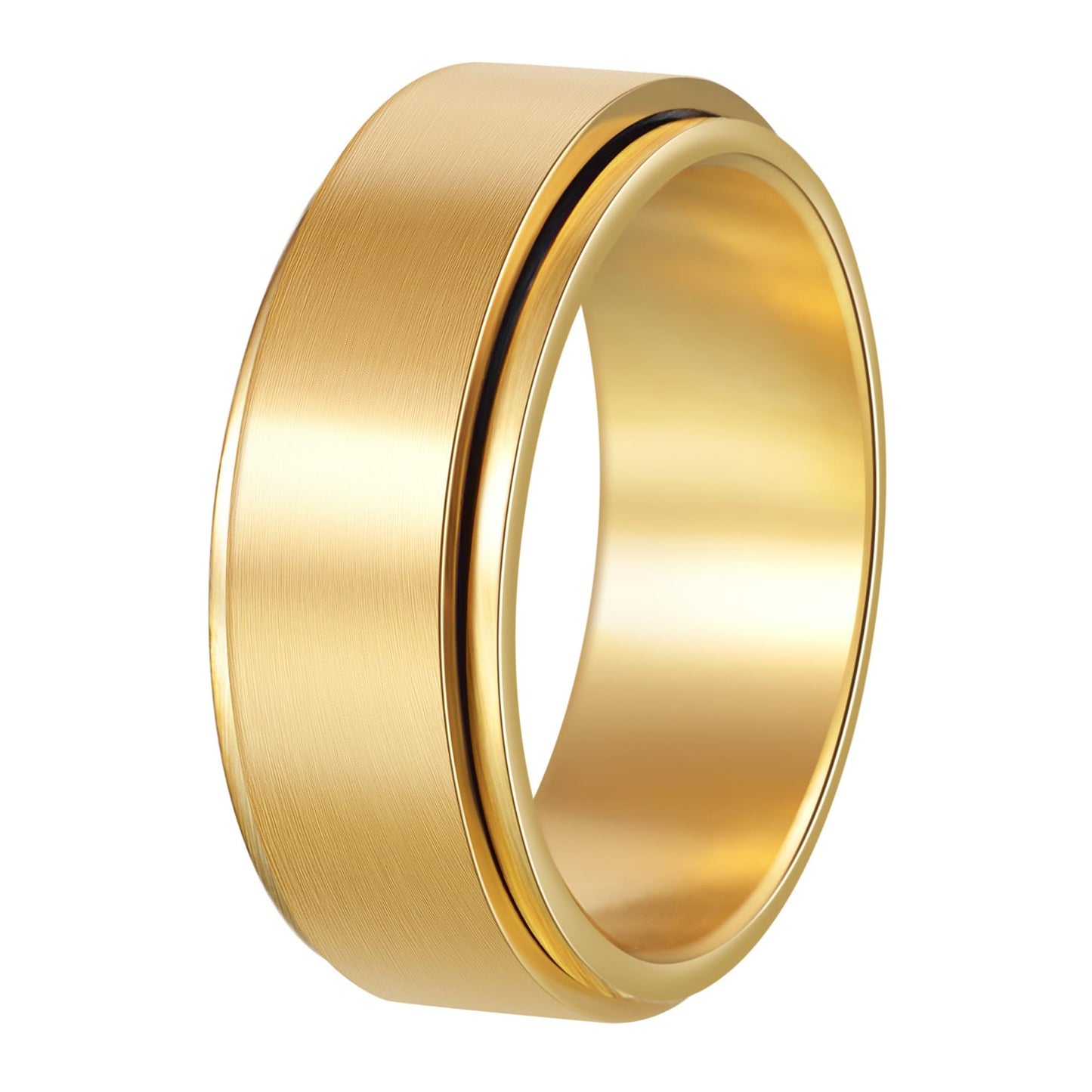 Mens Fidget Rings Anxiety Rings for Men Womens Chain Spinner Rings for Adults Titanium Steel Rings