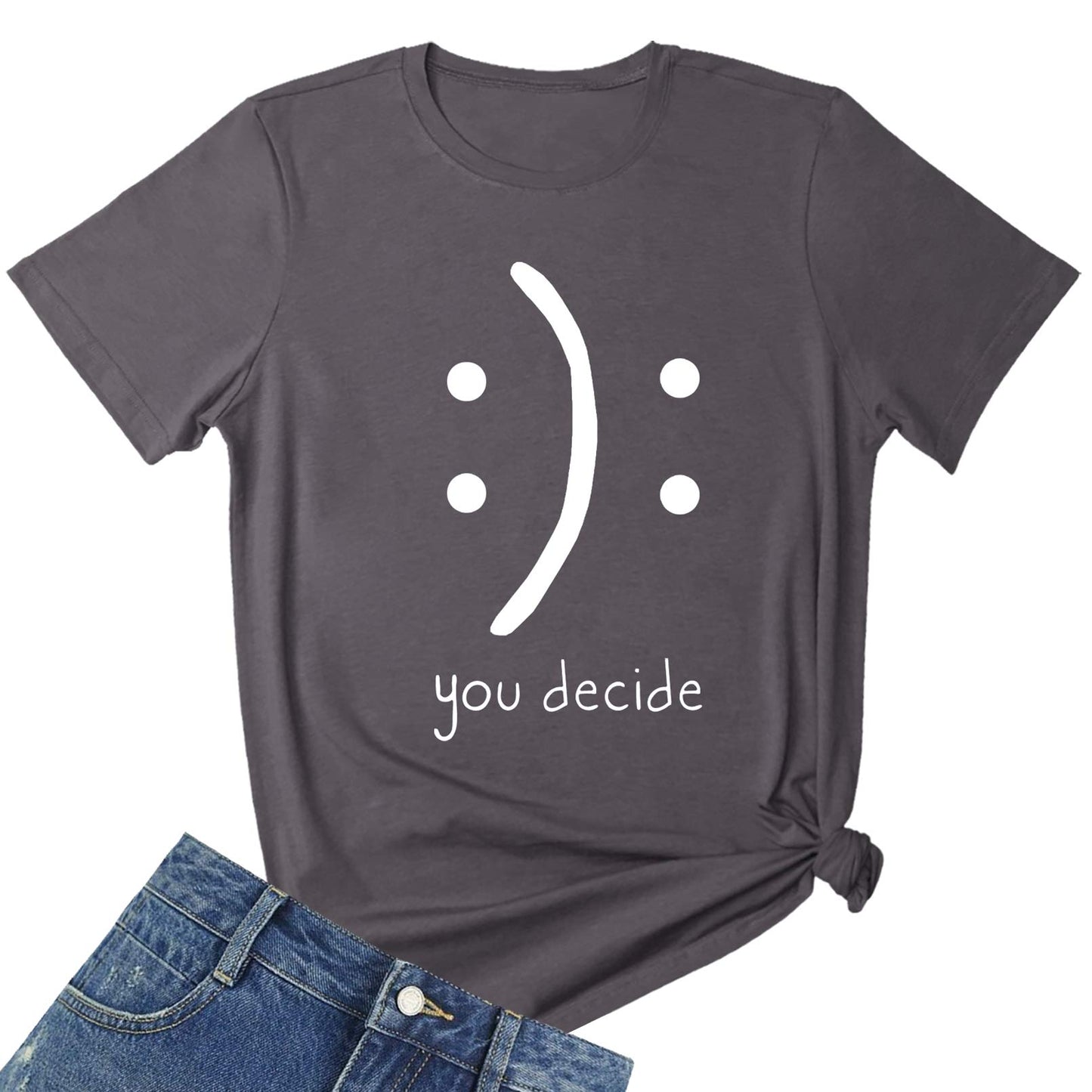 BLACKMYTH Women's T-Shirts Cotton Funny Graphic Design Casual Short Sleeve Top Tees