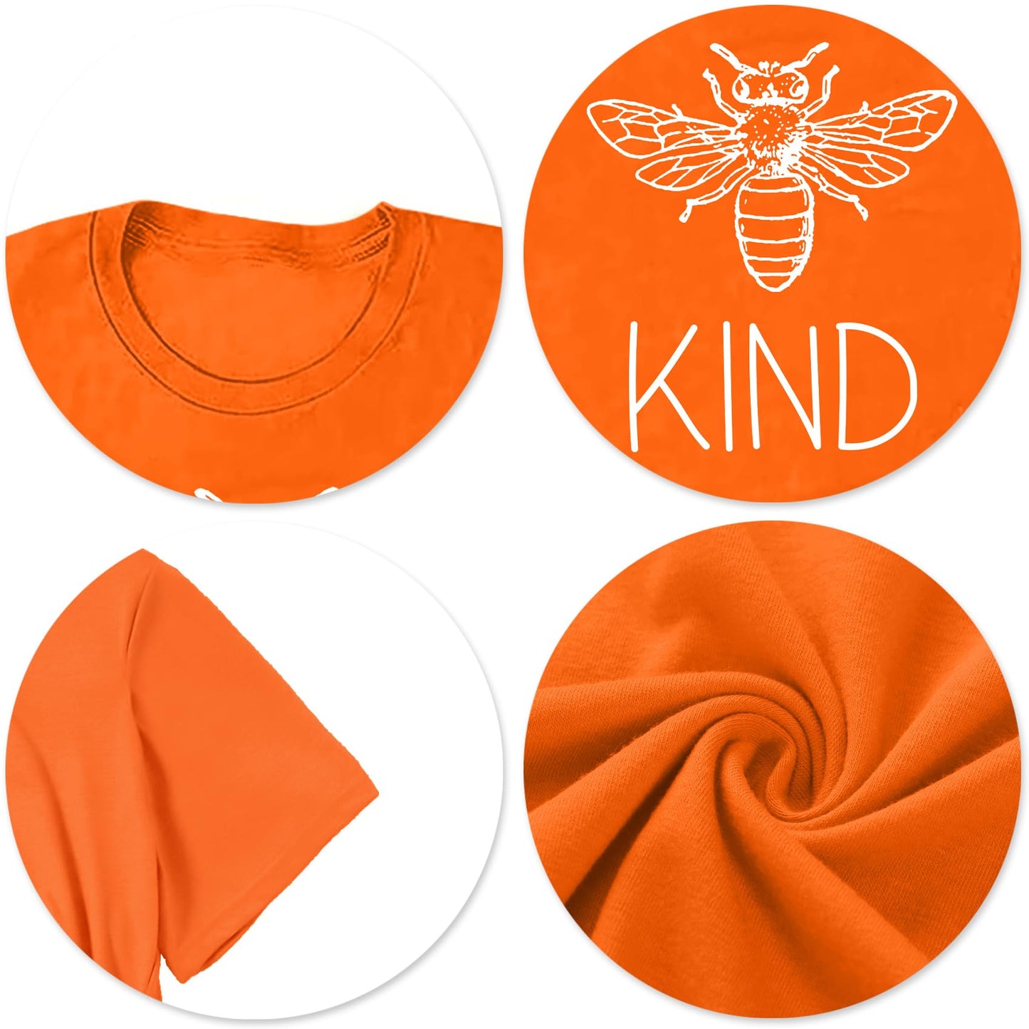 Bee T-Shirt for Women: Cute Bee Graphic Shirts Bee Kind T Shirt Funny Inspirational Casual Tees Tops