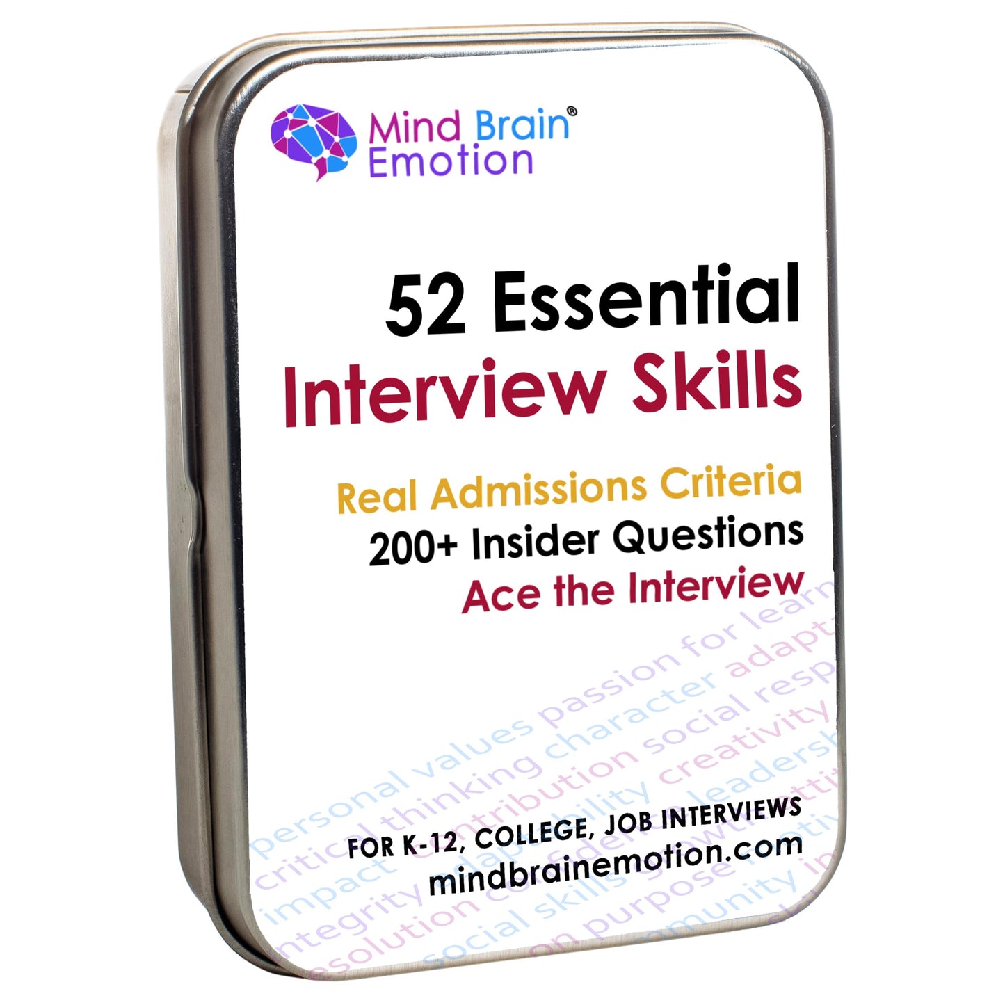 Mind Brain Emotion 52 Essential Coping Skills Cards - Self Care Exercises for Stress and Social Anxiety Relief - Resilience, Emotional Agility, Confidence Therapy Games for Teens, Adults
