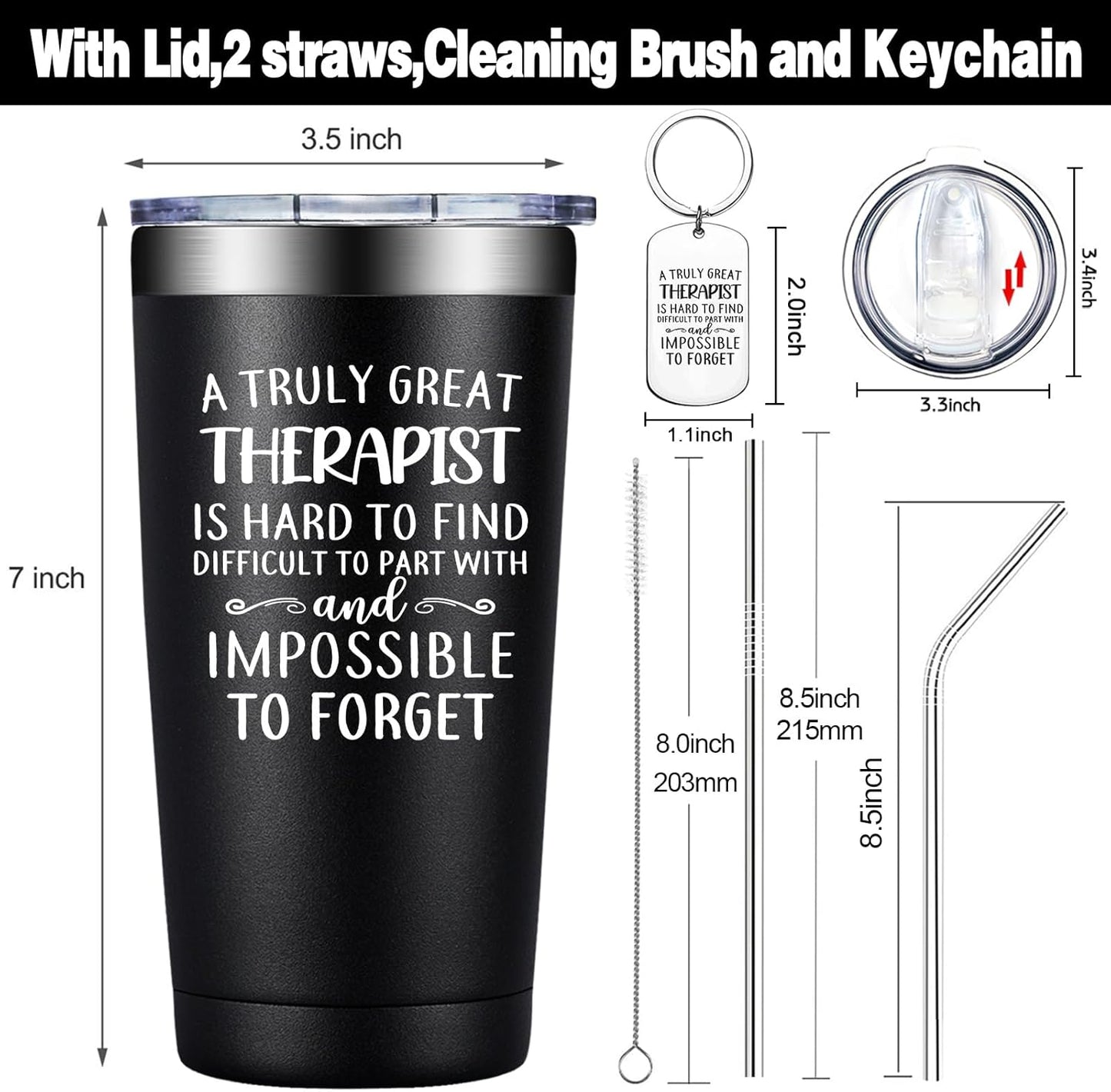 Therapist Gifts - Physical Therapist Gifts for Women - Nurses Week Christmas Gift for Therapy Mental Health Therapists - 20oz Tumbler