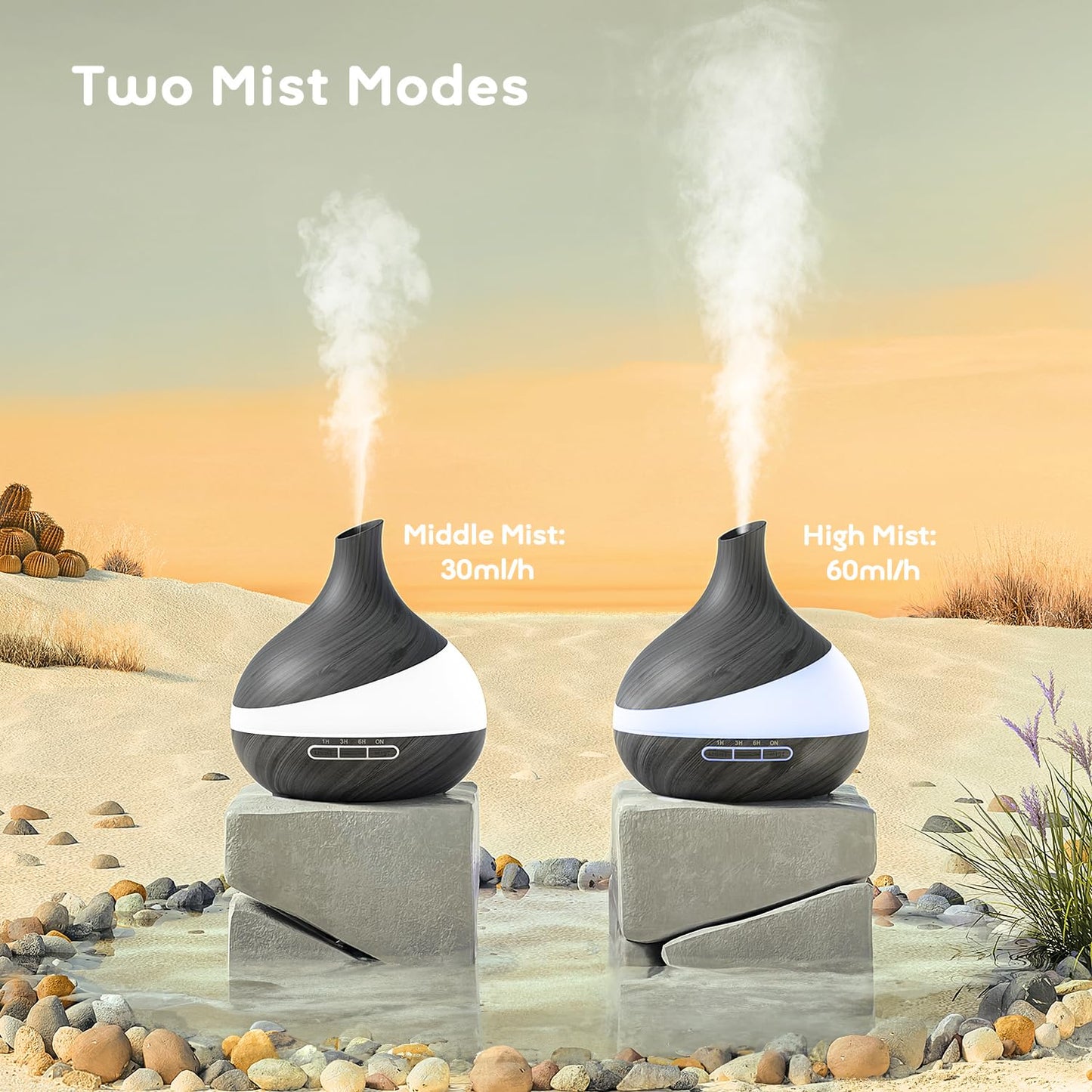 500ML Essential Oil Diffuser: Aroma Diffuser with Remote Control for Hotel Spa Yoga Room - Humidifier with 14 Colors LED Night Light for Bedroom Home Relaxation