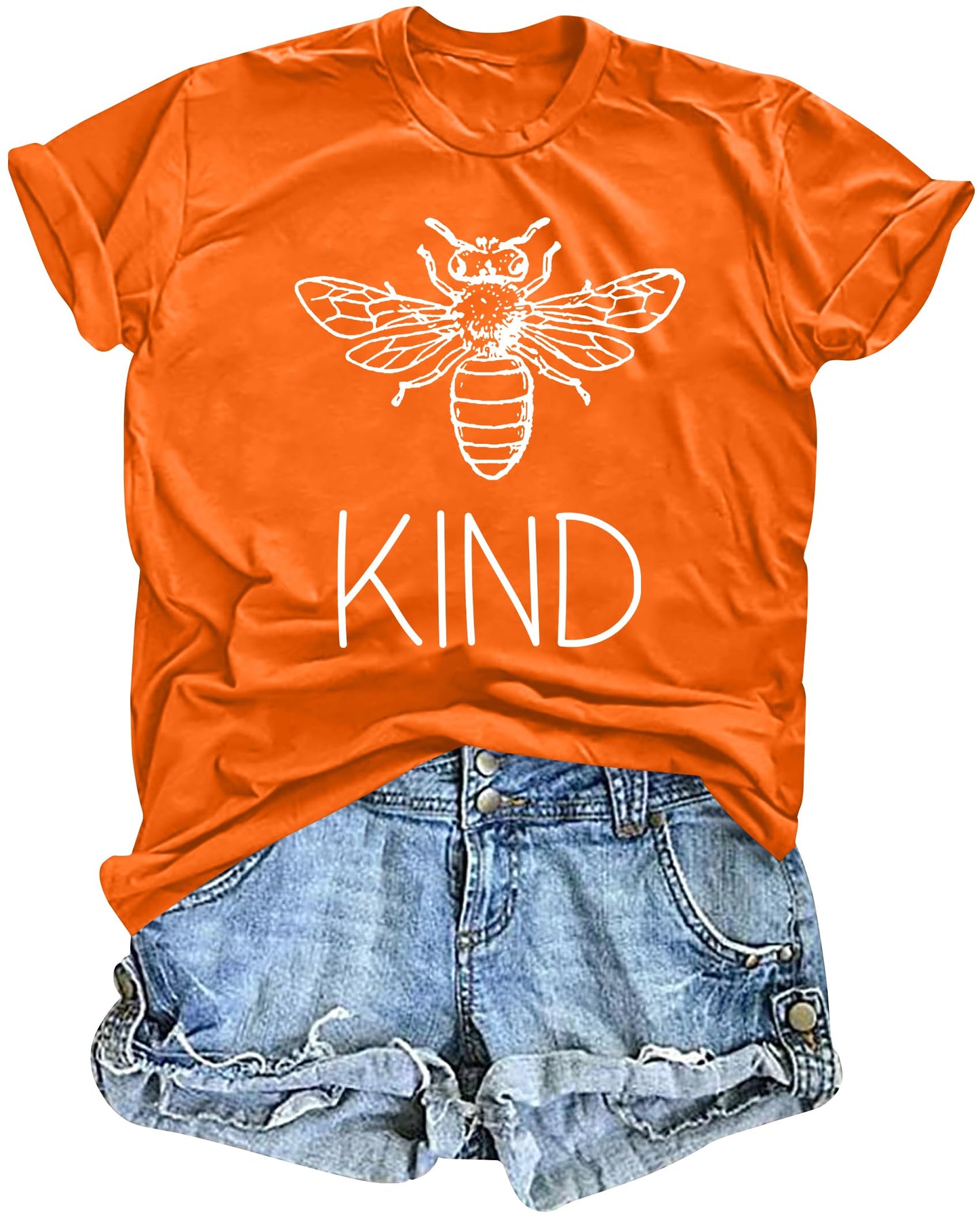 Bee T-Shirt for Women: Cute Bee Graphic Shirts Bee Kind T Shirt Funny Inspirational Casual Tees Tops