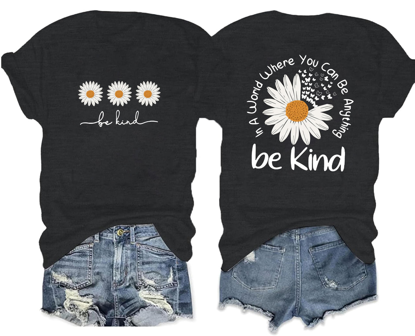 Be Kind Shirt for Women Teacher Kindness Positive Message Tshirt Dandelion Graphic Summer Tee Tops