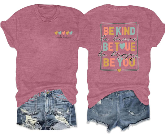 Be Kind Shirt for Women Teacher Kindness Positive Message Tshirt Dandelion Graphic Summer Tee Tops