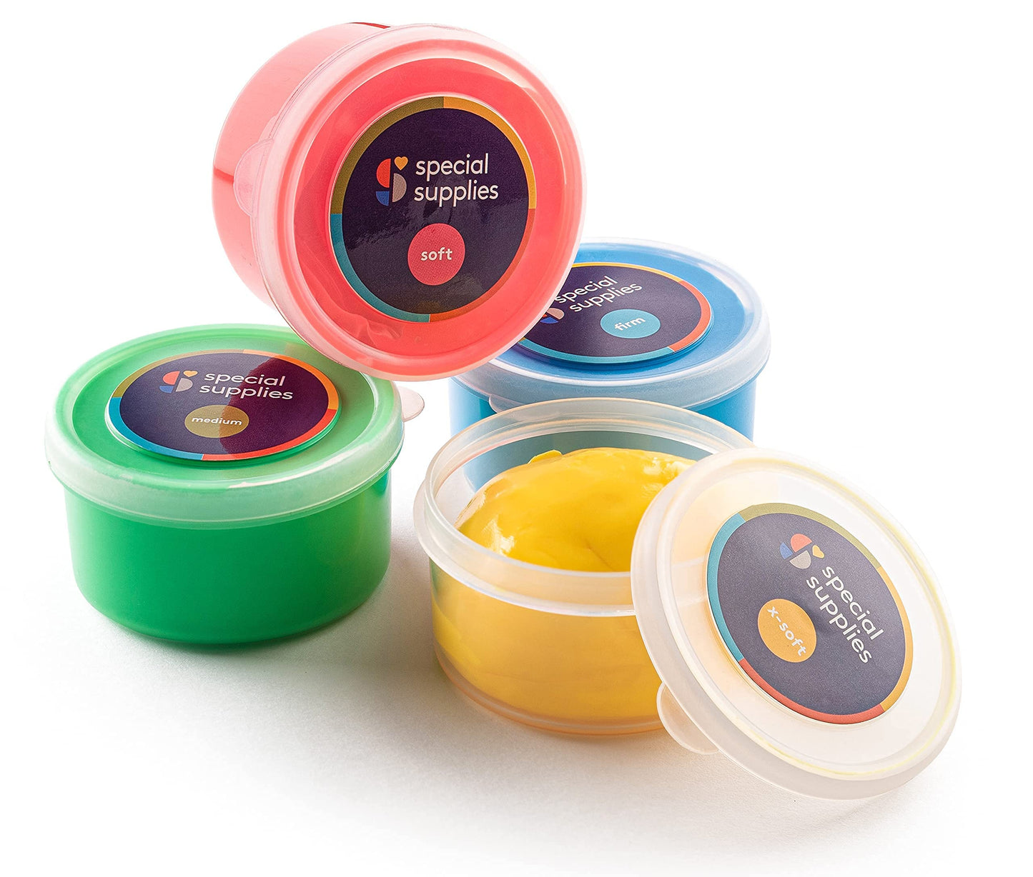 Special Supplies Therapy Putty for Teens and Adults - Resistive Hand Exercise Stress Relief Therapy Putty Kit, Set of 4 Strengths, Three Ounces of Each Putty (Primary Colors)