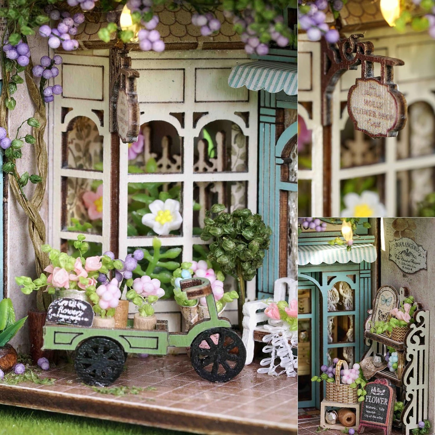 TuKIIE DIY Miniature Dollhouse Kit with Furniture, 1:32 Scale Opened & Closed Mini Cube Wooden Doll House Book Nook Creative Room for Kids Teens Adults(Forest Wonderland)