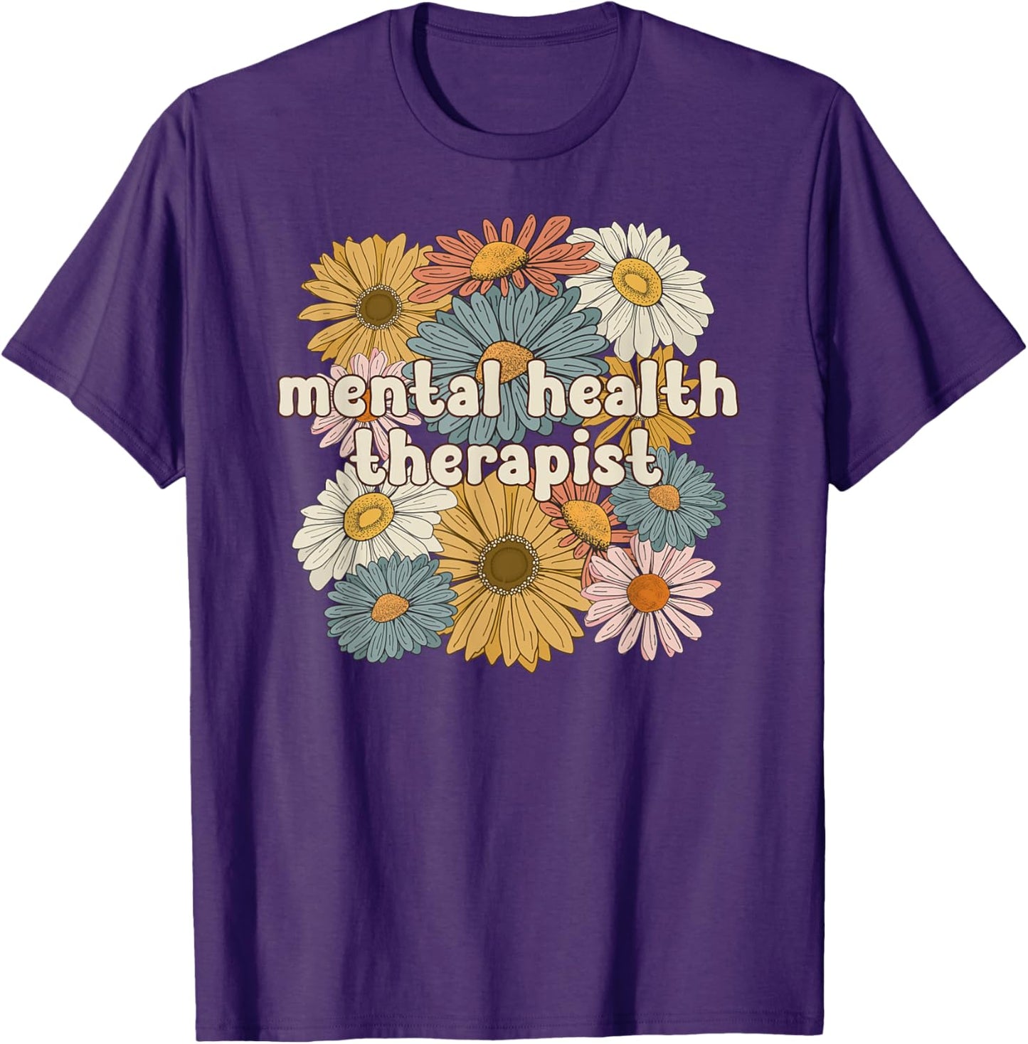 Groovy Mental Health Therapist Mental Health Therapy T-Shirt