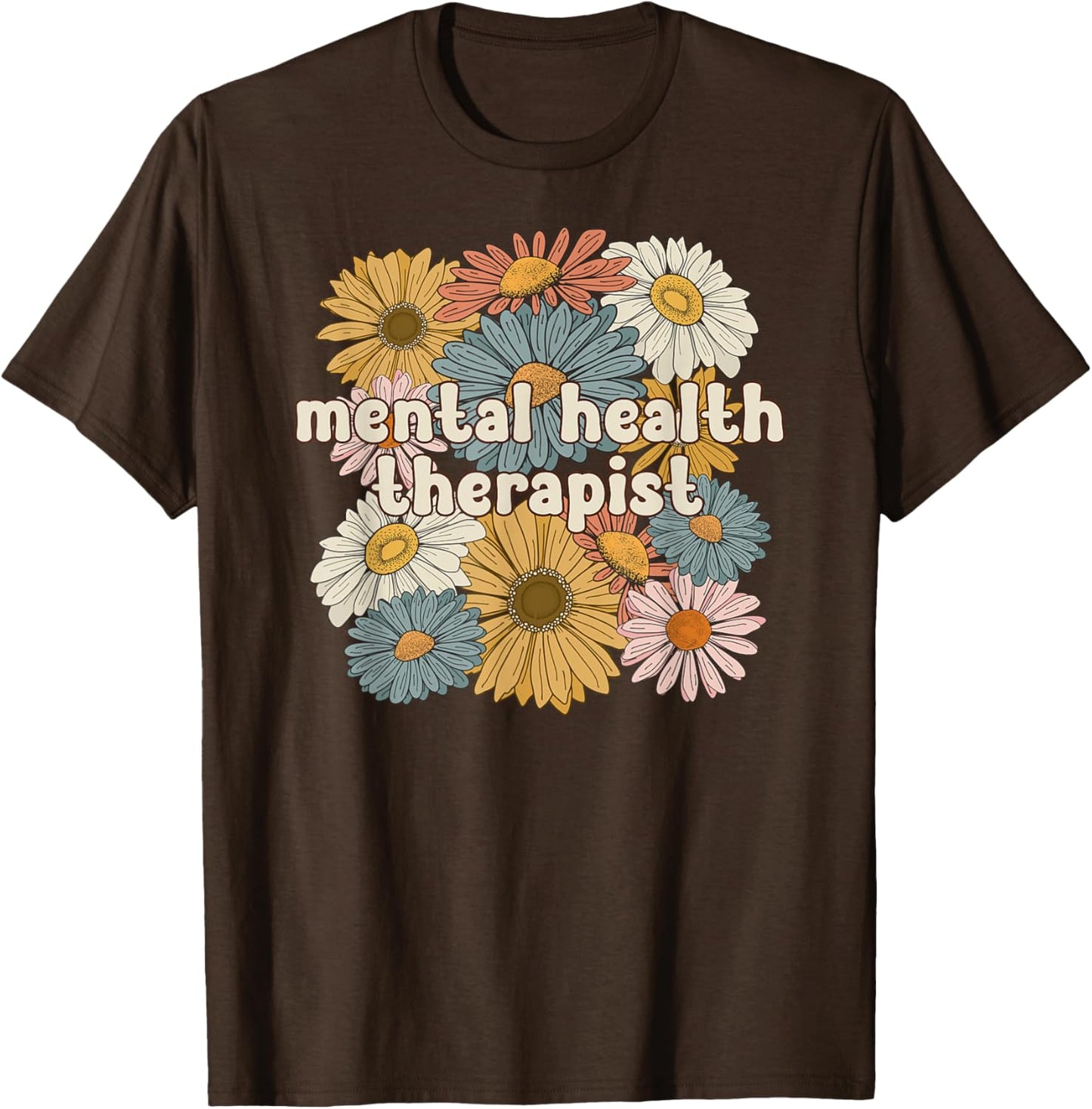 Groovy Mental Health Therapist Mental Health Therapy T-Shirt