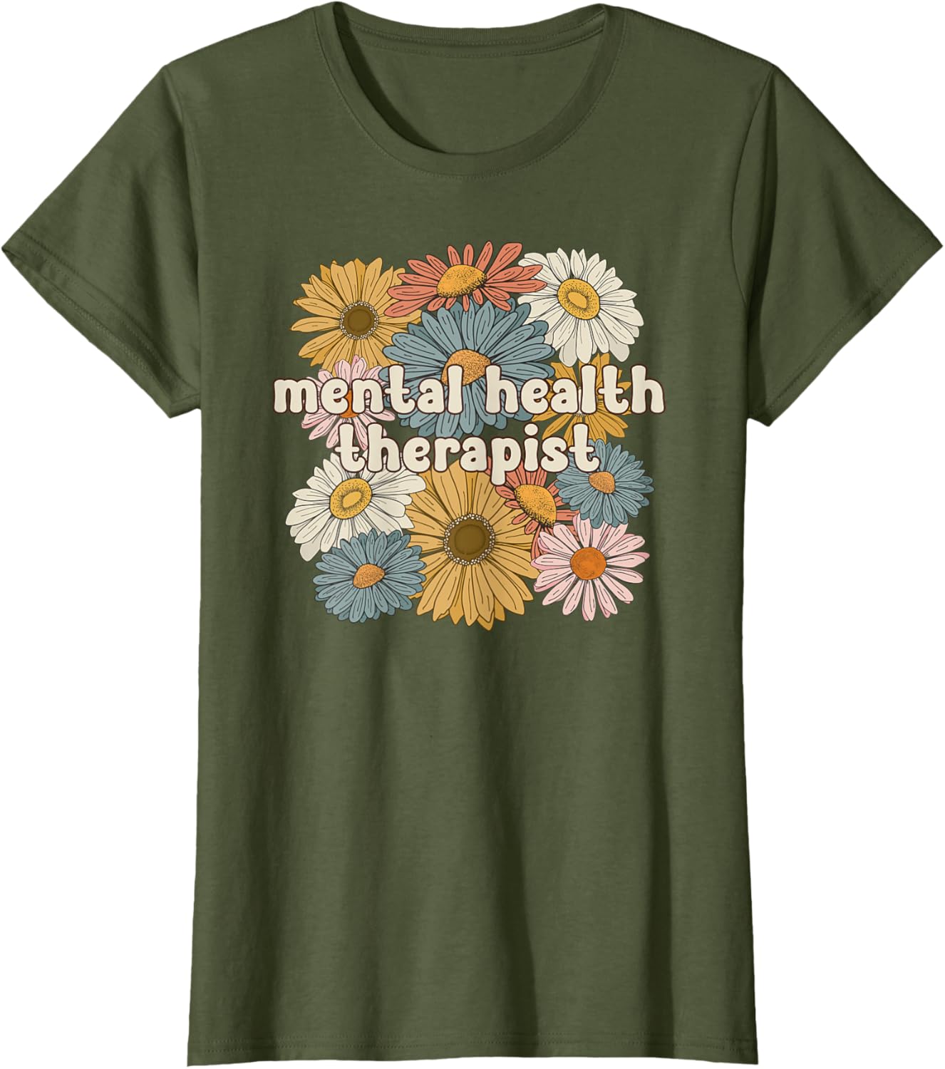 Groovy Mental Health Therapist Mental Health Therapy T-Shirt