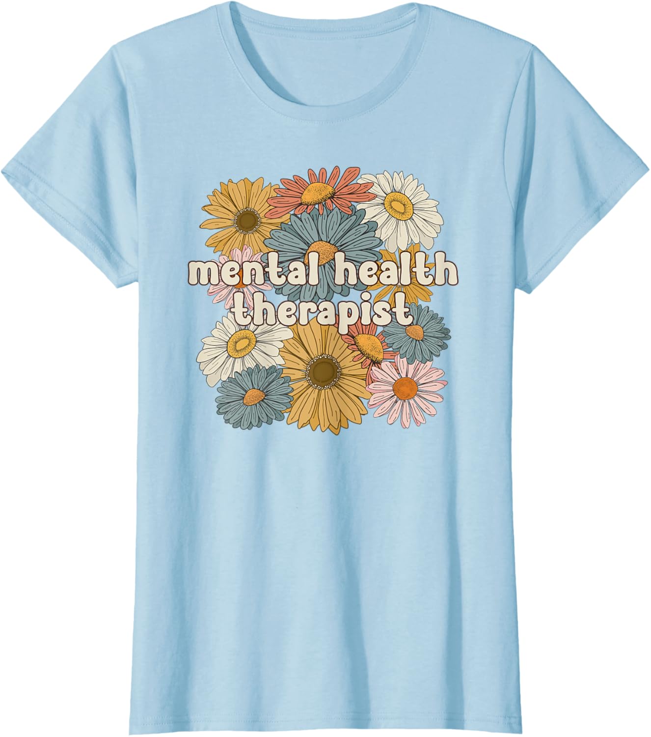 Groovy Mental Health Therapist Mental Health Therapy T-Shirt