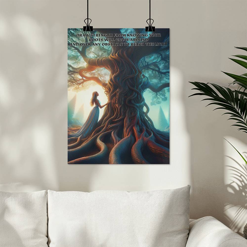 "Roots of Strength" Poster for Therapist Decor