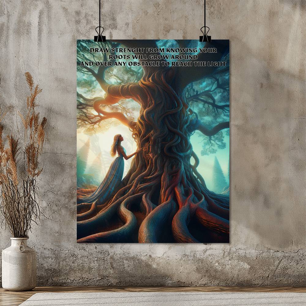 "Roots of Strength" Poster for Therapist Decor