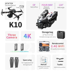 K10 Max Drone Professional 8K 5000M Triple Cameras