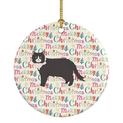 Poodle Cat #1 Cat Christmas Ceramic Ornament