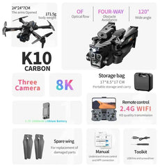 K10 Max Drone Professional 8K 5000M Triple Cameras