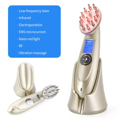 Electric Laser Hair Growth Comb Infrared EMS RF Vibration Massager