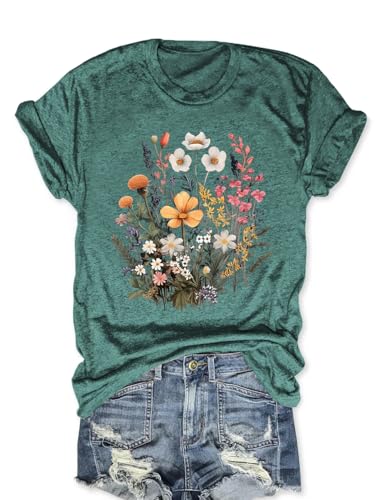 Sunflower Shirts for Women Faith Graphic Tees Short Sleeve Loose Fit Butterfly Teen Girls T Shirt Summer Tops