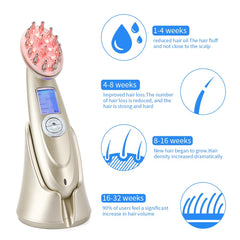 Electric Laser Hair Growth Comb Infrared EMS RF Vibration Massager