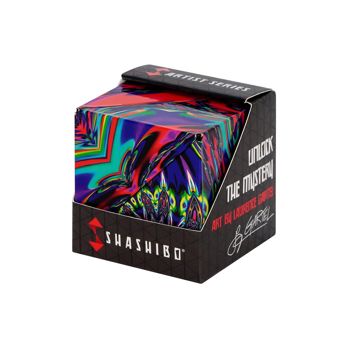 SHASHIBO Shape Shifting Box - STEM Magnetic Fidget Cube That Transforms Into Over 70 Shapes, Download Fun in Motion Toys Mobile App (Mystic Ocean)