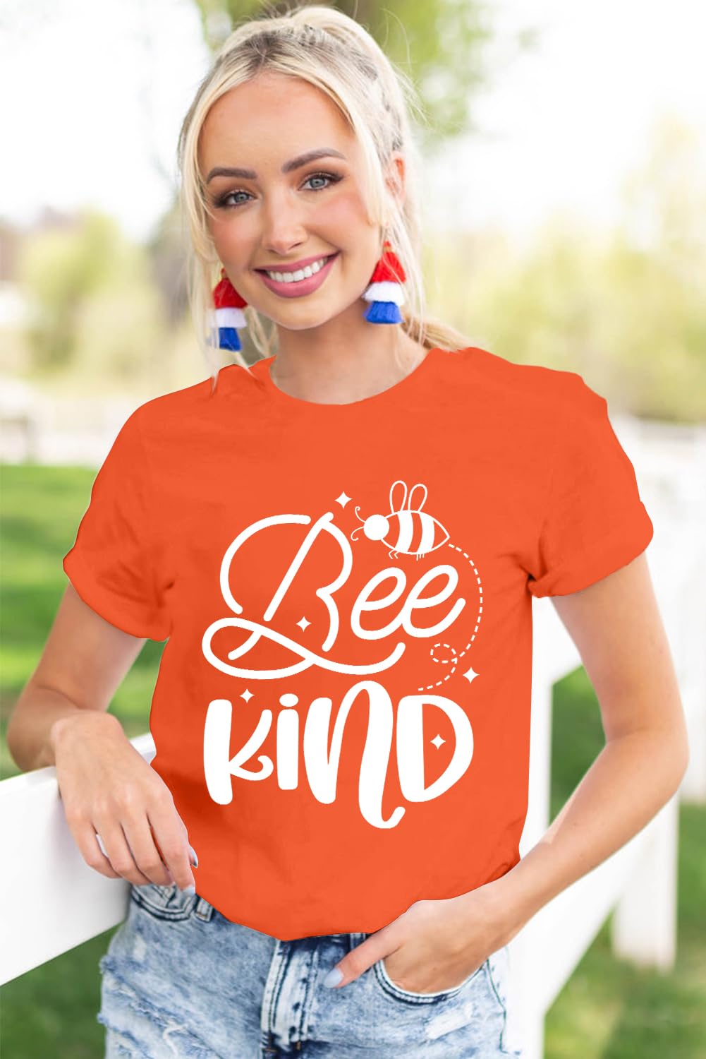 Bee T-Shirt for Women: Cute Bee Graphic Shirts Bee Kind T Shirt Funny Inspirational Casual Tees Tops