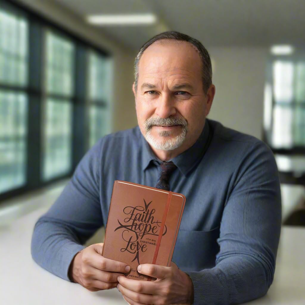 Personalized Faith, Hope, Love Christian Journal (add your text), Inspirational Christian Journal with your message