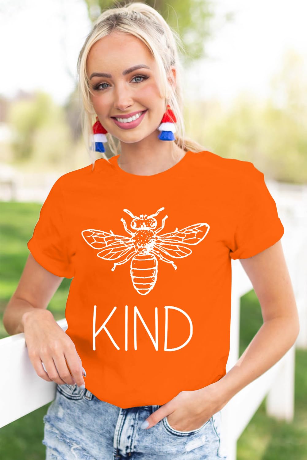 Bee T-Shirt for Women: Cute Bee Graphic Shirts Bee Kind T Shirt Funny Inspirational Casual Tees Tops